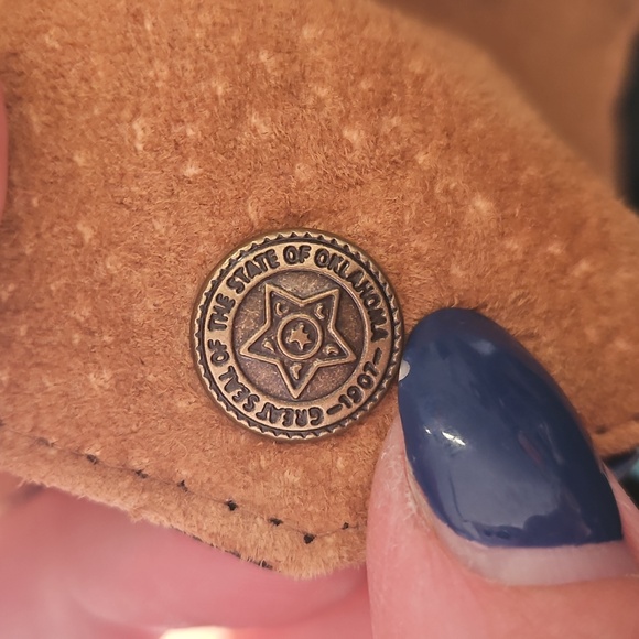 Vintage Scully Western Boho Hippie Camel Tan Brown Suede Leather Button Vest XL - Picture 6 of 8